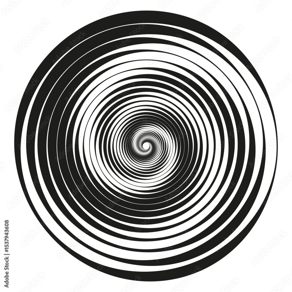 Poster swirl spiral icon. abstract gradient shape. round motion figure. vector illusion form.