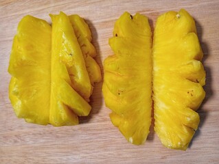 The pineapple, Ananas comosus, Pineapple fruit 
