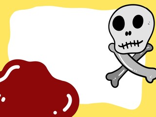 hand drawing cartoon halloween background