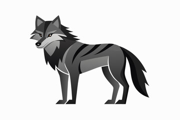 vector illustration of a wolf