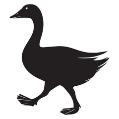 Fototapeta premium Domestic Animal Goose Clipart Cute and Funny Design