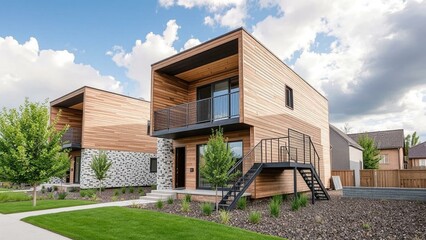 Eco-friendly fire-resistant recycled building materials for sustainable architecture