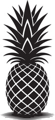 Obraz premium Pineapple with leaf icon. Tropical fruit isolated on white background. Symbol of food, sweet, exotic and summer, vitamin, healthy. Nature logo dessert. Flat concept. Design element Vector illustration