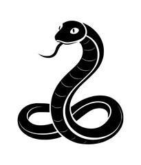 Vintage cobra snake vector illustration