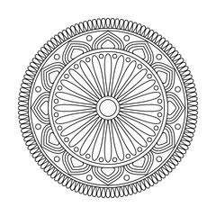 Whimsical Leaf Orbit Mandala Design