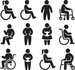 set of accessibility icon vector