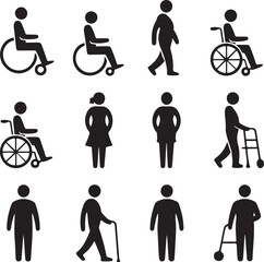 set of accessibility icon vector