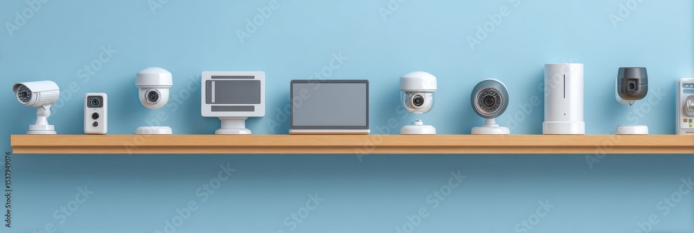 Aufkleber Overview of Essential Security Tools for Small Businesses on a Display Shelf