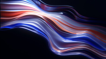 Dynamic Liquid Waves with Iridescent Flow