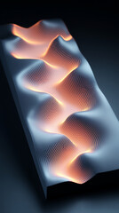 Glowing Data Waves: Abstract Topography of Information