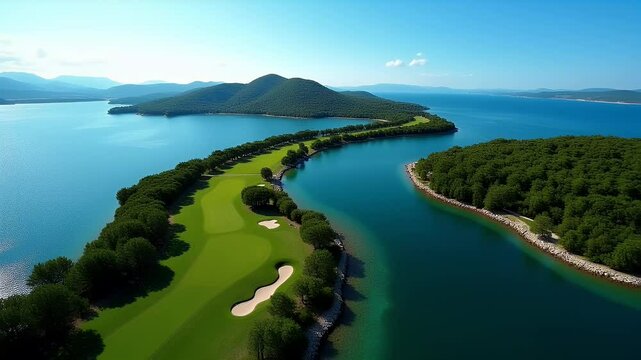 Scenic Golf Course within a Protected Natural Park Landscape by the Adriatic Sea