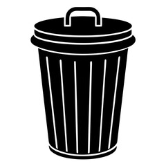 black trash can icon