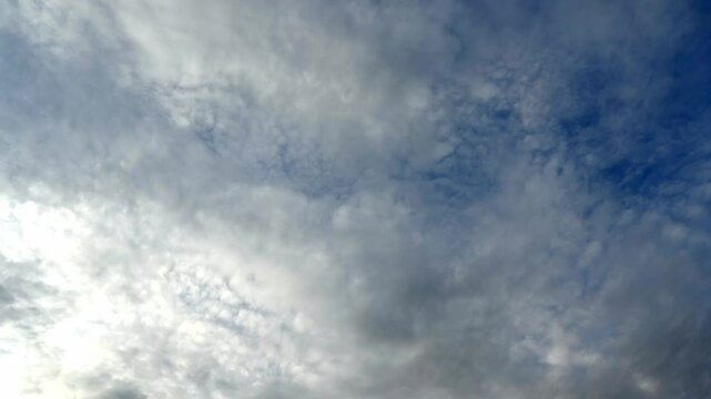 Beautiful Sky with Soft Clouds and Blue Tones at Sunset