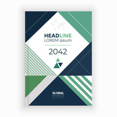 Fototapeta premium Unique Corporate Book Cover Design Template in A4. Can be adapt to Brochure, Annual Report, Magazine,Poster, Business Presentation, Portfolio, Flyer, Banner, Website.