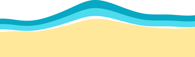 Obraz premium Beach Waves Footer 