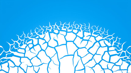 Vibrant Blue Sky Over White Cracked Earth Abstract