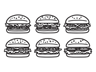 sandwich clear vision simple line art