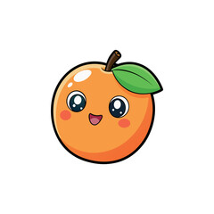 Funny doodle fruit cartoon with cute expression