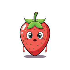 Funny doodle fruit cartoon with cute expression