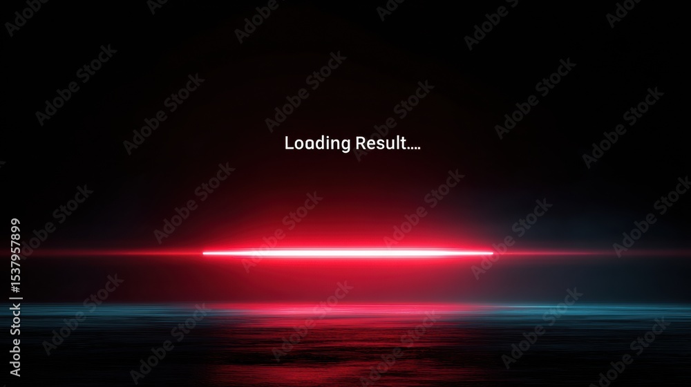 Aufkleber suspenseful loading screen with glowing elements in a dark environment illuminating results at night