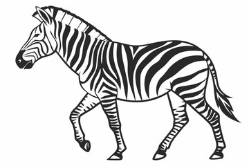 zebra silhoette black vector