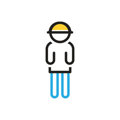 Multi color icon for boy