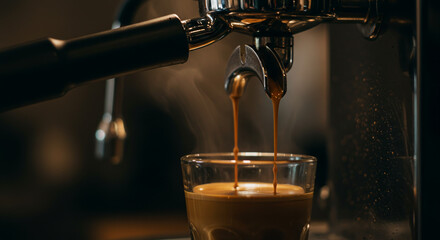 pouring coffee into a glass