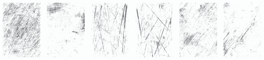 Grungy dirty texture vector set with noise, scratches, and vintage worn design