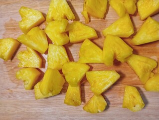 The pineapple, Ananas comosus, Pineapple fruit 