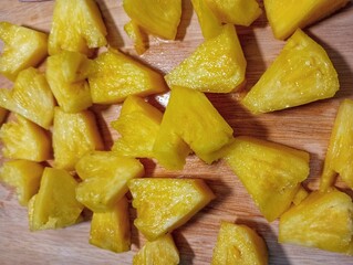The pineapple, Ananas comosus, Pineapple fruit 