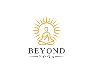 Obraz premium Beyond yoga sun logo