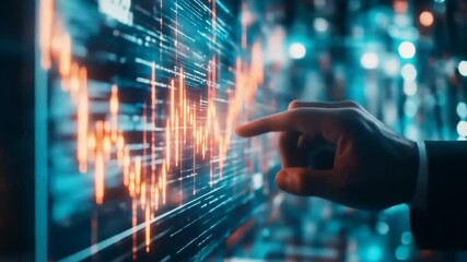 Hand Analyzing Financial Data. (1) - Powered by Adobe