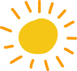 Summer Sun Hand Drawn
