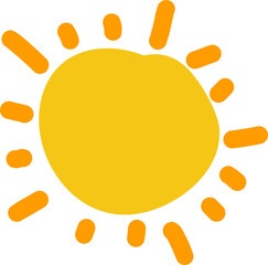 Summer Sun Hand Drawn