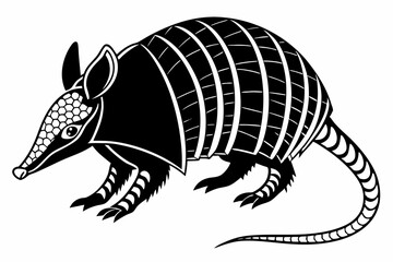 armadillo sihouette black vector