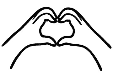 Set of realistic gestures, hand shapes. Lay black stroke logo graphic art design isolated on white The concept of expressing love, rock, V sign, love.