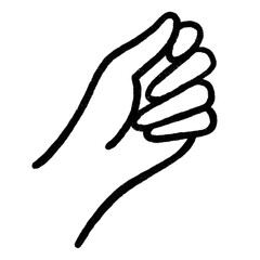 Set of realistic gestures, hand shapes. Lay black stroke logo graphic art design isolated on white The concept of expressing love, rock, V sign, love.