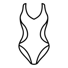 Hand-drawn line art of a bikini and swimsuit, perfect for seasonal flyers, branding elements, and blog graphics.