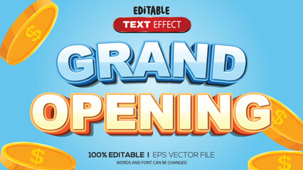 3d text effect grand opening
