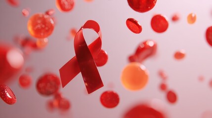Medical Awareness Campaign Highlighting the Importance of HIV Prevention and Education With a Soft-Focus Background