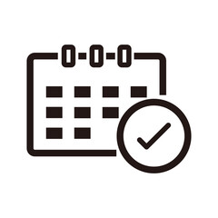 カレンダーとチェックマーク