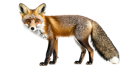 Fototapeta premium fox vulpes on white background