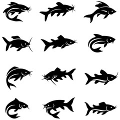 A beautiful collection of simple sea fish illustrations for designing charming greeting cards and stationery.