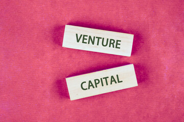 The concept phrase of VENTURE CAPITAL. Business and Venture capital concept. Copy space