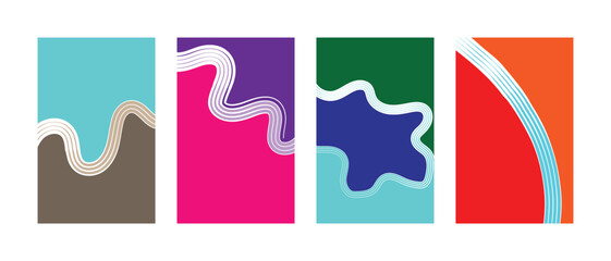 wall decoration vector art design, cover with colorful liquid style