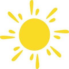 Summer Sun Hand Drawn