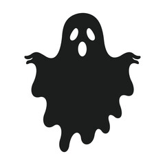 Halloween ghosts, Halloween ghost icon, ghost silhouette flat design. Vector illustration.