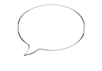 Fototapeta premium Speech Bubble Graphic: Communication Icon, Conversation Element, Blank Dialogue Box on white background