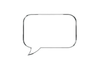 Naklejka premium Metallic Speech Bubble: Perfect for Communication & Messaging Designs on white background