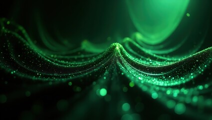Vibrant green fractal design with intricate texture, radiating dynamic energy and organic patterns for digital and abstract art projects.